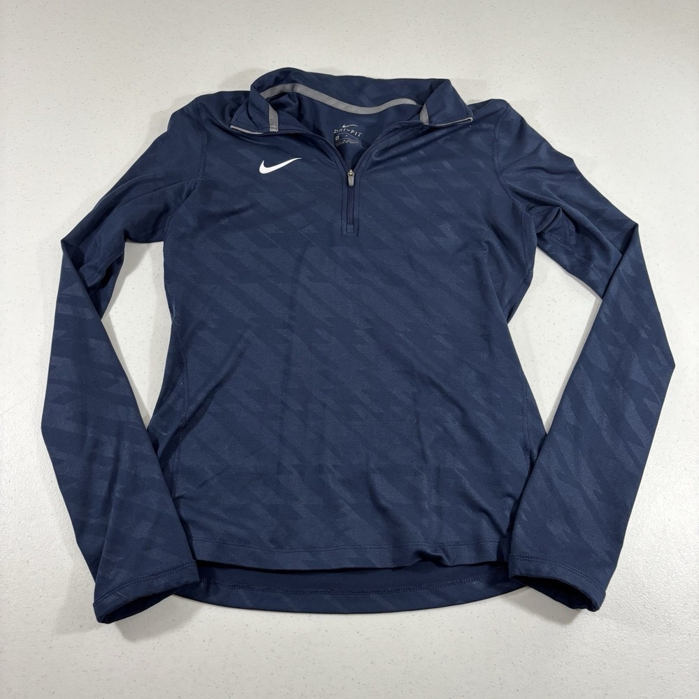 Nike Dri-fit Womens Tailgate Embossed Vixen 1/2 Zip Pullover Small Fitted Thumb